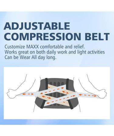 Professional Lower Back Brace - Pain Relief Support Belt for Men & Women | Breathable Lumbar Support with 7 Stays & Adjustable Straps (Medium Black - Buy Online on GoSupps.com