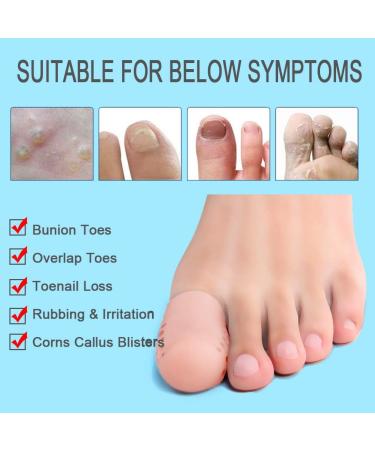 10 Pack Silicone Toe Protection Sleeves - Breathable Toe Caps for Blisters Hammer Toe & Pain Relief - Beige - Buy Online on GoSupps.com