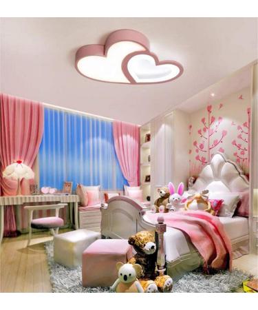 Children's LED Ceiling Lamp - Cute Cartoon Design for Kids' Rooms - Dimmable Remote Control Chandelier in Pink with Moon & Star - Perfect for Young Girls' Bedrooms - Buy Online on GoSupps.com
