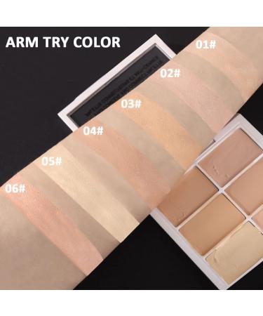 HAOYA 6 Color Correcting Concealer Palette - Cream Contouring Makeup Kit for Dark Circles, Red Marks, and Scars - Light Medium Shade - Buy Online on GoSupps.com