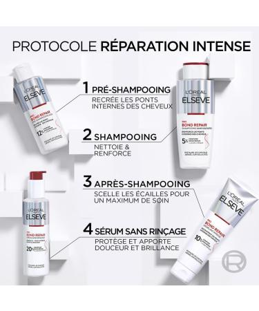 L'Or al Paris - Repairing Hair Routine for Damaged & Over-Stressed Hair - Pre-Shampoo + Shampoo + Conditioner - Citric Acid Complex - Elseve Pro Bond Repair - 3 Products - Buy Online on GoSupps.com