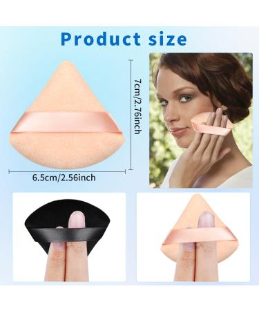 Willight 6 Pieces Triangle Makeup Powder Puff - Washable & Reusable Beauty Sponges for Loose Powder Foundation - Perfect for Dark Complexion (3 Black) - Buy Online on GoSupps.com