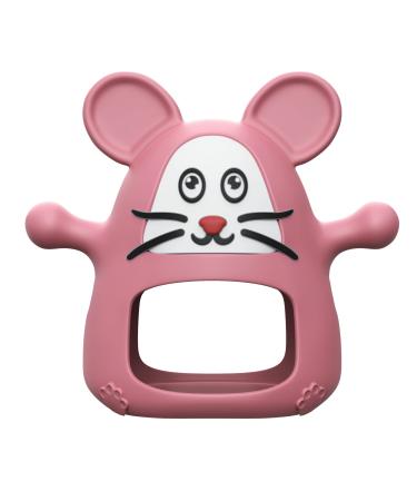 Little Pixy Wearable Never Drop Silicone Baby Teether Toy for 0 to 6 Months Old Baby  Hand Pacifier  Baby Chew Toys  Baby Essentials for Newborn  Sensory Toy  Car Seat Toy for New Born  Pink