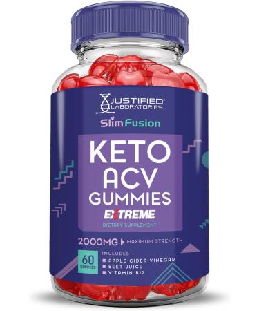 (5 Pack) Slim Fusion Keto ACV Gummies Extreme 2000MG Advanced Slimfusion Keto Gummies Apple Cider Vinegar Formulated with Pomegranate Beet Juice Powder B12 Vegan Non GMO 300 Gummys - Buy Online on GoSupps.com