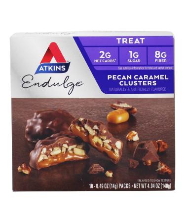 Atkins Endulge Pecan Caramel Clusters, 0.49 Ounce (Pack of 10)