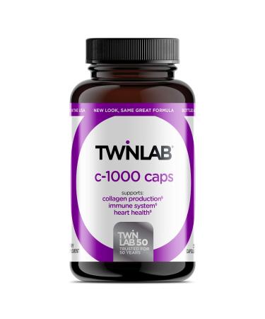 Twinlab C-1000 Caps - Vitamin C Immune Support Supplements for Men and Women - 250 Capsules 250 Count (Pack of 1)