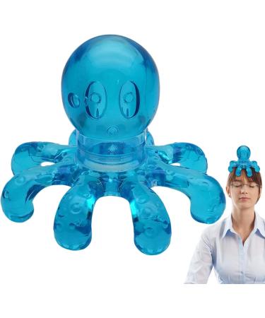 Portable Octopus Head Massager | Scalp Relaxation & Stress Relief | Handheld Hair Care Device in Blue - Buy Online on GoSupps.com