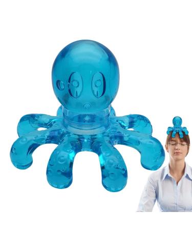 Haarmassager for the scalp - octopus head massage device Handheld |Portable scalp massager for hair care relief of headache hair body and head blue