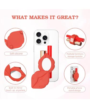  G n rique Phone Case with Lipstick Holder | Flexible Device with Mirror | Cute Lipstick Holder - For Home Travel Family Daughter Mother Friend - Buy Online on GoSupps.com