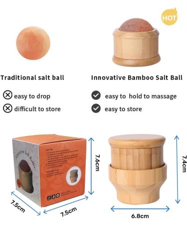 Natural Himalayan Salt Massage Ball - Muscle Roller for Back Shoulders Neck & Body Relaxation | Stress Relief Massage Stones - Buy Online on GoSupps.com