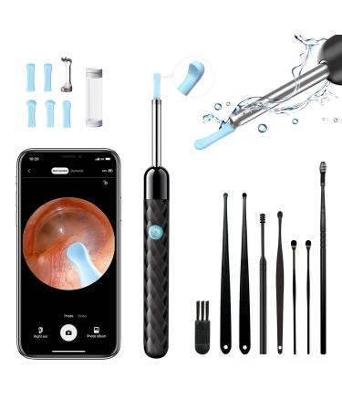 Ear Wax Cleaner with 1080P Camera  Ear Cleaning Tool Includes 8 Pcs Ear Set and Silicone Ear Scoops Ear Wax Remover with Light WiFi Ear Picker Ear Wax Removal Kit Compatible for iPhone  iPad  Android