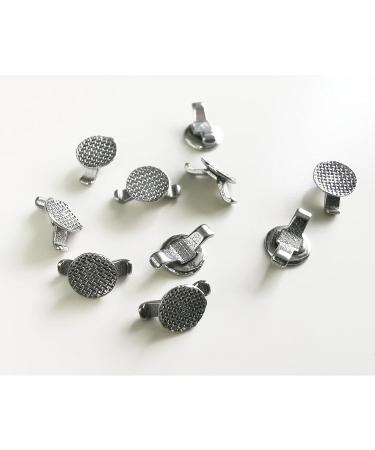 Dental Lingual Buttons with Double Wings 80g Round Mesh Base Orthodontics Buttons Ortho Buttons (30 Pcs Cleat Lingual Buttons) - Buy Online on GoSupps.com
