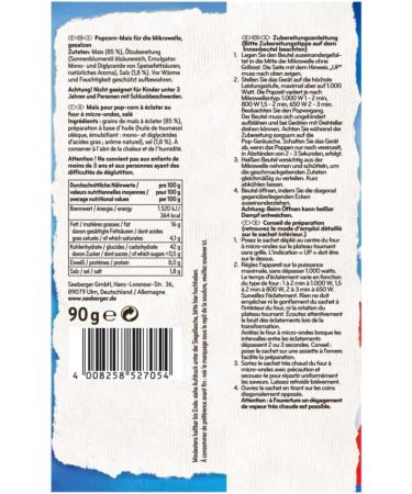 Seeberger Salted microwave popcorn (with sunflower oil) - Buy Online on GoSupps.com