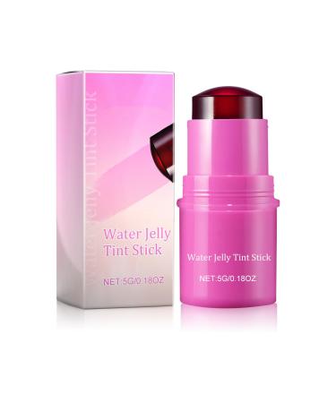 Water Jelly Tint Stick Blush lip gloss stick Milk Cooling Water Jelly Tint Lip Gloss Sheer Lip & Cheek Stain Milk Jelly Tint Jelly Blush Stick Long Lasting Jelly Texture Moisturising (#2 Berry Color)