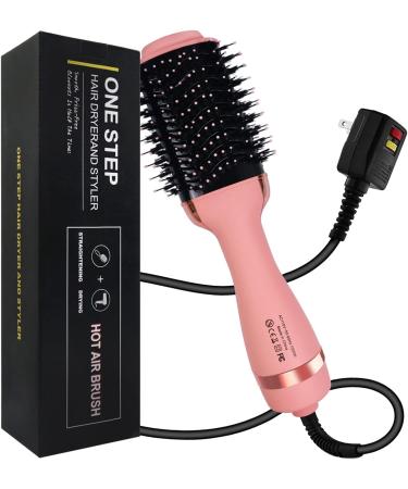 4 in 1 Pink Hair Dryer Brush - Titanium Barrel Hot Air Brush for Smooth Anti-Frizz Blowout | Women's Hair Styler - Buy Online on GoSupps.com