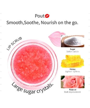 Pout Lip Scrub and Lip Balm Duo - Strawberry Color | Hydrating Lip Care Set - Buy Online on GoSupps.com