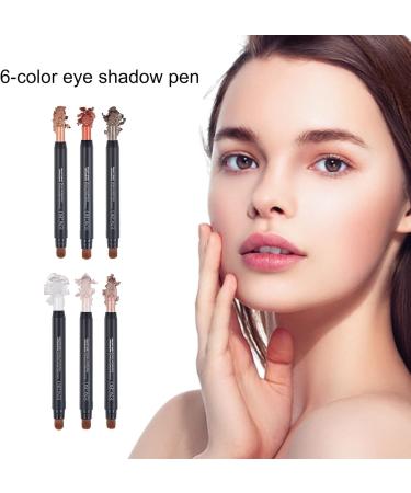 6 Colors Glitter Eyeshadow Stick Set Cream Eye Shadow Pencil Shimmer Glitter Pearl Eye-Shadow Stick Waterproof Eye Shadow Pencil Crayon Brightener Makeup for Girls - Buy Online on GoSupps.com