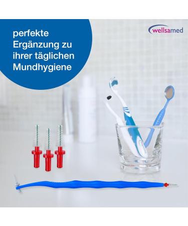 Buy Wellsamed Wellsapick Interdental Brushes - 6 Pieces ISO 5 Medium Size (0.7 mm) for Effective Cleaning - International Shipping Available - Buy Online on GoSupps.com