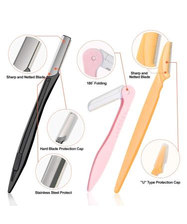 14 in 1 Professional Eyebrow Razor Kit for Women - Dermaplane Face Razor, Trimmer, Shavers, Tweezers, Scissors & More - Buy Online on GoSupps.com