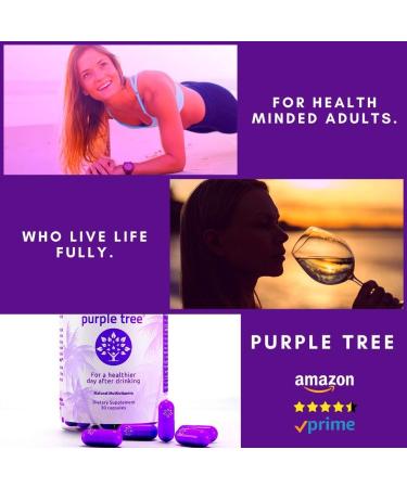 Purple Tree Celebration Recovery Pills - DHM, Milk Thistle, Electrolytes, Vitamin B - 90 Pills for Better Mornings, Happy Liver & Rapid Hydration - Buy Online on GoSupps.com