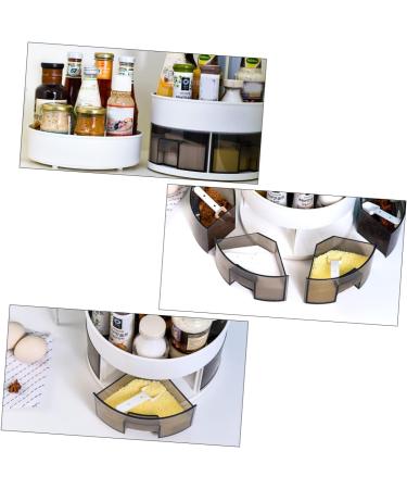Zerodeko Cosmetic Containers 1pc Rotating Spice Rack To Rotate Household Swivel Frame 2 Tier Tray - Buy Online on GoSupps.com