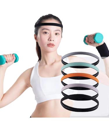 5 Non-Slip Elastic Sports Headbands for Women & Men - Silicone Hair Bands for Yoga & Golf - Buy Online on GoSupps.com