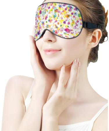 Colorful Confetti Sleep Mask for Women | Adjustable Eye Shades with Elastic Strap - Perfect for Travel & Relaxation - Buy Online on GoSupps.com