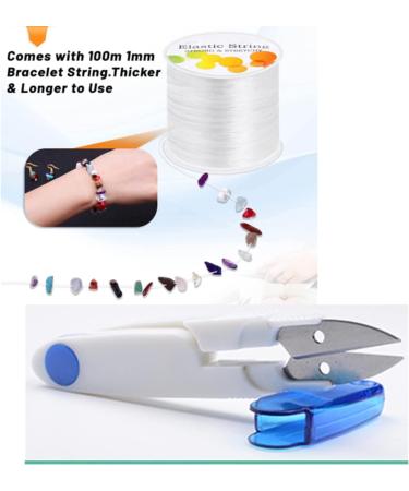 Nylon Elastic String for Jewelry Making - 0.8mm Clear Cord 100M Crystal - DIY Bracelet and Necklace Stretchy Thread - Buy Online on GoSupps.com
