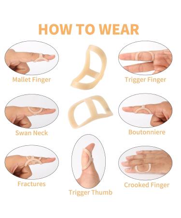 7pcs Oval Finger Splint and 5pcs Finger Sleeve Trigger Finger Splint Brace Thumb Brace Lightweight Thumb Splint for Mallet Finger Trigger Finger Joint Fixation(Size 6/7/8/9/10/11/12 ) - Buy Online on GoSupps.com
