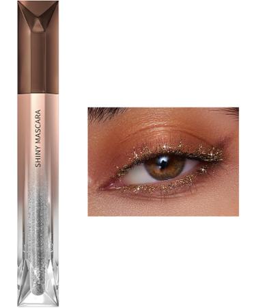 Glitter Mascara for Women | Lengthening Formula Anti-Smudge Mascara Eyelash Cosmetics Waterproof Makeup Mascara Lifting Curling Multiple Eye Makeup - Buy Online on GoSupps.com