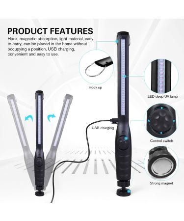 Portable UV Light Sanitizer - USB Rechargeable Disinfection Lamp for Home, Hotel, Travel & Car | Kills 99% Germs, Viruses & Bacteria - Buy Online on GoSupps.com