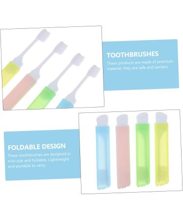 JECOMPRIS Travel Toothbrush Set - Collapsible Adult Toothbrushes with Bristles for Effective Cleaning | Perfect for International Travel - Buy Online on GoSupps.com