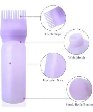 2 Pcs Hair Dye Brush Bottles - Root Comb Applicator for Color & Scalp Treatment - Buy Online on GoSupps.com