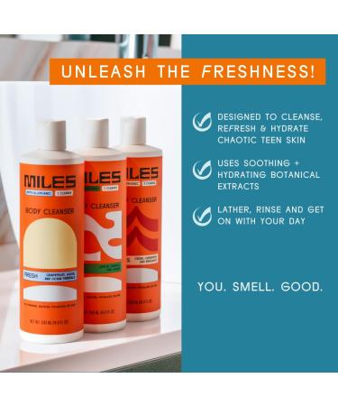 Miles Body Wash - Woods Scent - 16 oz - Buy Online on GoSupps.com