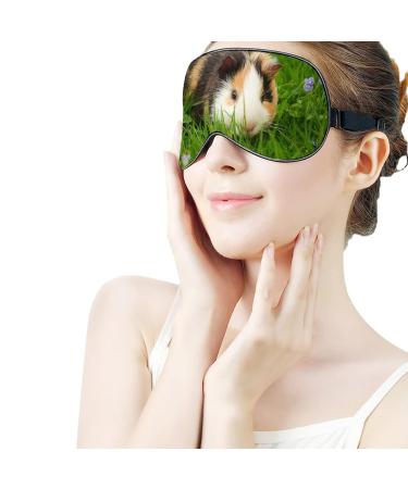 Cute Guinea Pig Pattern Sleep Mask | Adjustable Strap | Night Blindfold for Women Men | Perfect for Yoga, Travel, Nap - Buy Online on GoSupps.com