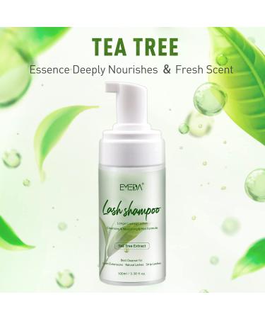 EMEDA 100ml Rose & Tea Tree Lash Shampoo for Eyelash Extensions - Oil-Free Foam Cleanser for Lash Bath - Buy Online on GoSupps.com