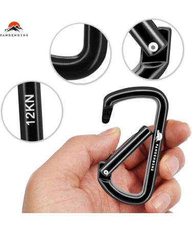 PANDENGZHE 4 Pack 3.2 Lightweight D Shape Carabiner Clips for Large Dog Leash, Camping, Hiking - Max 12KN Strength (2697 lbs Each) - Buy Online on GoSupps.com
