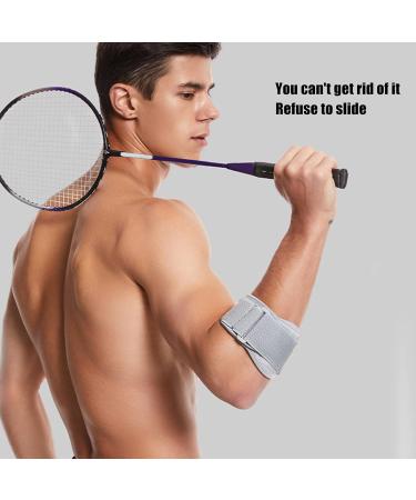 Elbow Support Brace - Breathable Adjustable Compression Sleeve for Adults & Seniors - Sports Gray - Buy Online on GoSupps.com