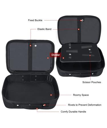 Noverlife Black Hairdressing Tools Bag - Large Capacity Hair Stylist Organizer for Clippers, Scissors, Trimmer - Travel-Friendly Storage Case - Buy Online on GoSupps.com
