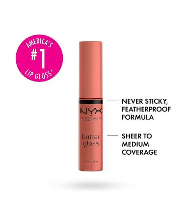 Nyx Professional Makeup Butter Gloss - Bit of Honey 0.27 Fl Oz (Peach Nude) | Non-Sticky Lip Gloss - Buy Online on GoSupps.com