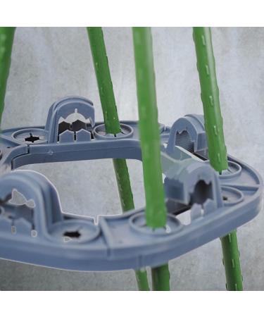 Rurunklee Bamboo Pipe Holder - 10 Hole Garden Climbing Plant Growth Aids for Cucumbers Tomatoes & Peas - Durable Connecting Caps for Your Garden - Buy Online on GoSupps.com