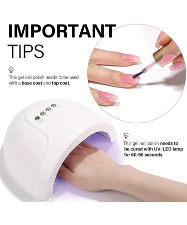 Natural Gel Nail Polish Milky White Nail Polish Gel Jelly Calm White LED Soak Off UV Nail Art Manicuring Varnish 10ML Nail Gel Gift for Women Nail Art Manicure at home Christmas - Buy Online on GoSupps.com
