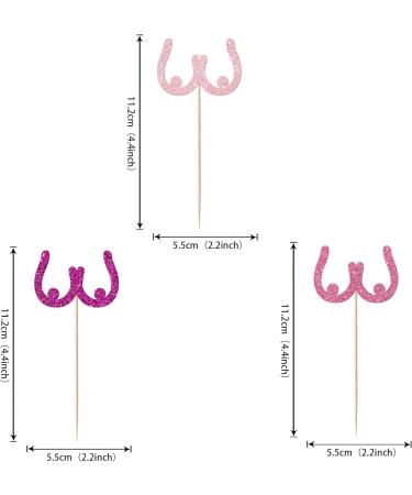 Pack of 30 Breast Cancer Awareness Cake Decorations Glitter Breast Cupcake Toppers Breast Cancer Awareness Cake Decoration for Believe Hope Pink Ribbon Party Cake Decorations - Buy Online on GoSupps.com