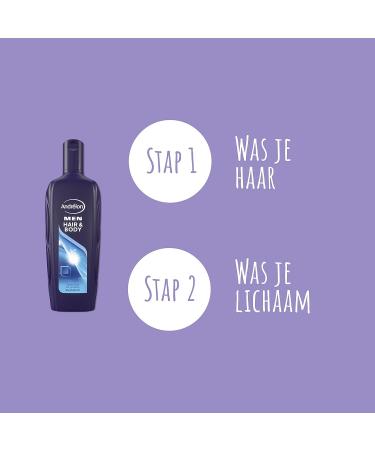  Andrelon Andrelon Men Hair & Body Shampoo for hair and body - 6 x 300 ml - Economy Pack - Buy Online on GoSupps.com