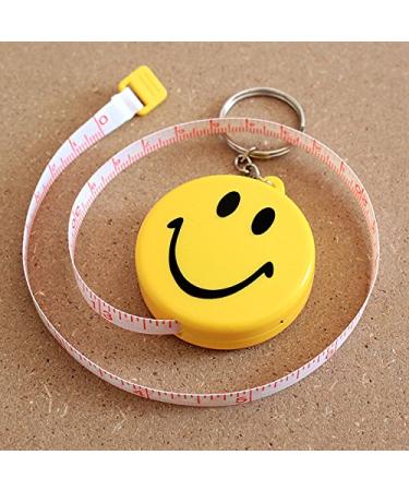 60 inches Tape Measure for Body Measurements Smile Shape Retractable Dual Sided Inch and Centimeter Keychain 150 cm TPPR24464 Yellow - Buy Online on GoSupps.com