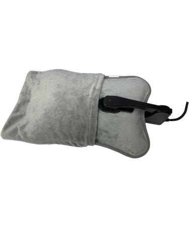 Adler AD 7427 Electric Hot Water Bottle - Soft Cover 360W 5-Hour Heat for Adults & Kids - Gray Thermal Pillow for Bed - Buy Online on GoSupps.com