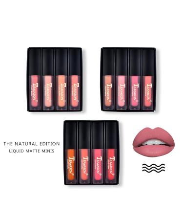 4 Pieces Waterproof Matte Liquid Lip Gloss - Non-Stick Durable Lipstick for Makeup Lovers | #01 - Buy Online on GoSupps.com