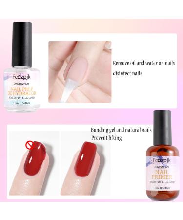 Nail Dehydrator & Primer Set with Cuticle Oil - Acid-Free Nail Prep for Acrylics | No Lift Bonding Primer & Manicure Accessories - Buy Online on GoSupps.com