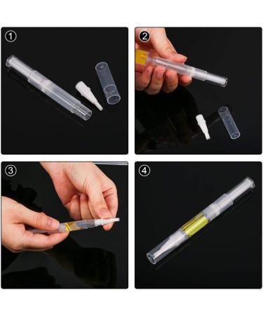 20Pcs 3ml Transparent Twist Nail Oil Pens | Cosmetic Container with Brush | Includes 2 Transfer Pipettes | For Lip Gloss & Teeth Whitening - Buy Online on GoSupps.com