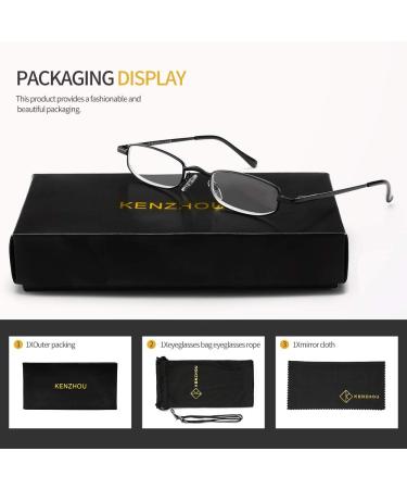 K KENZHOU Reading Glasses 3-Pack +2.5 - Unisex Metal Frame for Men & Women | Reduce Computer Eyestrain - Buy Online on GoSupps.com